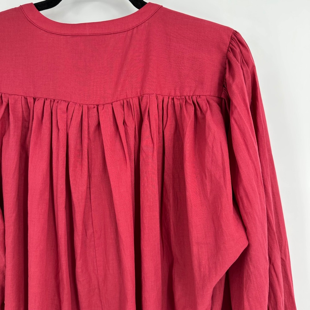 Puff Long Sleeve Banded Collar Neck Blouse Universal Thread Cottagecore  XL NWT - Picture 10 of 13